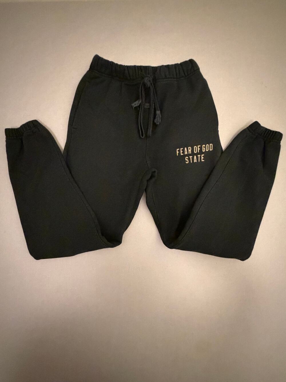 Fear of God State Black Sweatpants Joggers 100% Cotton Size S